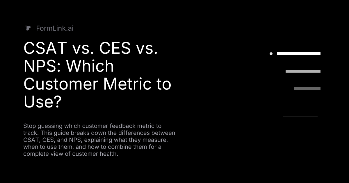 CSAT vs. CES vs. NPS: Which Customer Metric to Use?