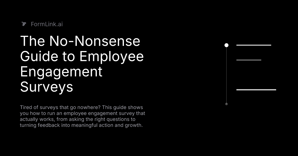 The No-Nonsense Guide to Employee Engagement Surveys