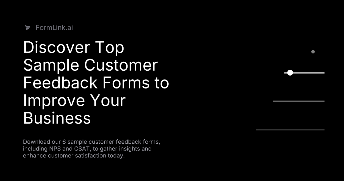 Discover Top Sample Customer Feedback Forms to Improve Your Business