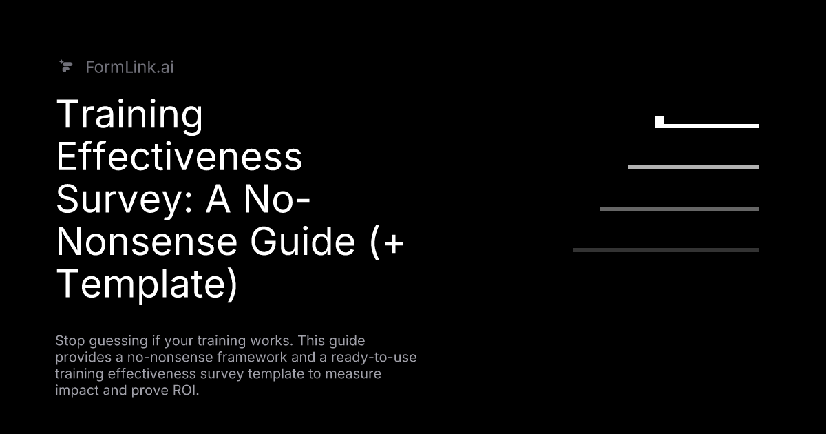 Training Effectiveness Survey: A No-Nonsense Guide (+ Template)
